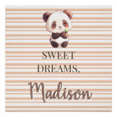 Personalized Cute Panda Sweet Dreams Perfect Poster (Voorkant)