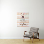 Personalized Cute Panda Sweet Dreams Wandkleed (In situ)