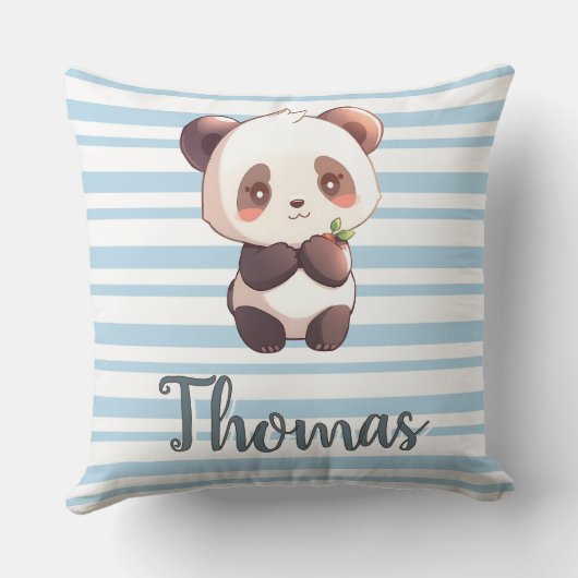Personalized Cute Panda Throw Pillow Kussen (Achterkant)