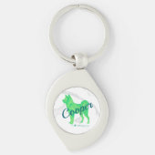Personalized Cute Pastel Green Shiba Inu - Dog Sleutelhanger (Voorkant)