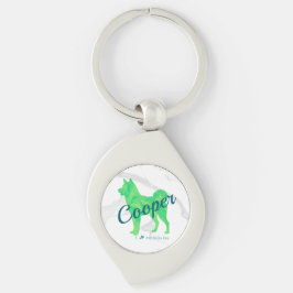 Personalized Cute Pastel Green Shiba Inu - Dog Sleutelhanger