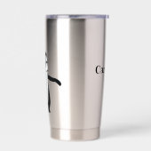 Personalized Cute Penguin Custom Name Stai Geïsoleerde Drinkbeker (Links)