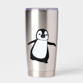 Personalized Cute Penguin Custom Name Stai Geïsoleerde Drinkbeker (Voorkant)