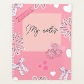 Personalized Cute Pink, Aesthetic “My Notes”  Planner (Voorkant)