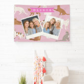 Personalized Cute Pink Cat Pattern Gift Cat Lover Spandoek (Insitu)