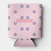 Personalized Cute Pink Evil Eye Custom Gift Blikjeskoeler (Voorkant)