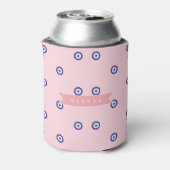 Personalized Cute Pink Evil Eye Custom Gift Blikjeskoeler (Blikje Achterkant)