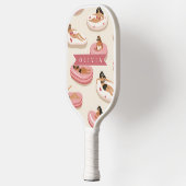 Personalized Cute Pink Pool Float Summer Aesthetic Pickleball Paddle (Links)
