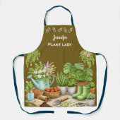 Personalized cute Plant Lady garden Schort (Voorkant)