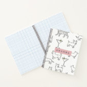 Personalized Cute Playful Dogs & Martinis  Notitieboek (Binnen)