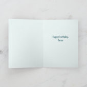 Personalized Cute Polar Bear Birthday Card Kaart (Binnen)