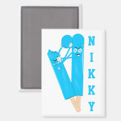 Personalized Cute Popsicle Magneet (Voorkant / Achterkant)