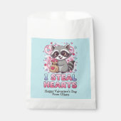Personalized Cute Raccoon Classroom Valentine Bedankzakje (Voorkant)