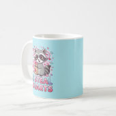 Personalized Cute Raccoon Valentine's Day Koffiemok (Voorkant links)