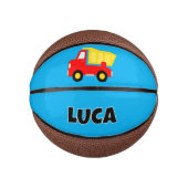 Personalized cute red toy lorry dump truck kid's basketbal (Voorkant)