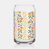 Personalized cute retro citrus folk pattern blikvorm glas (Rechts)