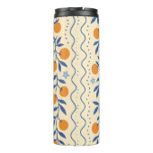Personalized cute retro citrus folk pattern thermosbeker (Achterkant)