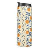 Personalized cute retro citrus folk pattern thermosbeker (Geroteerd rechts)
