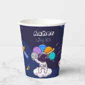 Personalized Cute Reusable Blue Astronaut   Papieren Bekers (Voorkant)