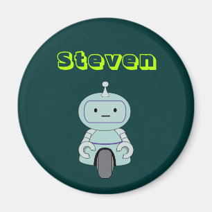 Personalized Cute Robot Illustration Magneet