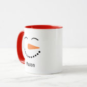 Personalized Cute Snowman Hot Cocoa Mug for Kids Mok (Voorkant links)