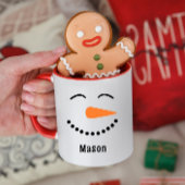 Personalized Cute Snowman Hot Cocoa Mug for Kids Mok