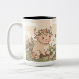 Personalized Cute Taurus Zodiac Mug Tweekleurige Koffiemok
