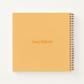 Personalized Cute Tiger Notebook - Yellow Notitieboek (Achterkant)