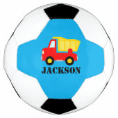 Personalized cute toy red dump truck lorry kid's voetbal (Voorkant)