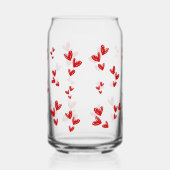 personalized cute Valentine gift - red hearts Blikvorm Glas (Rechts)