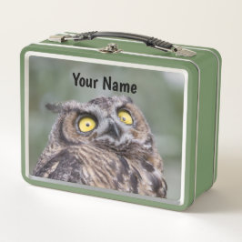 Personalized Cute Wide-Eyed Owl