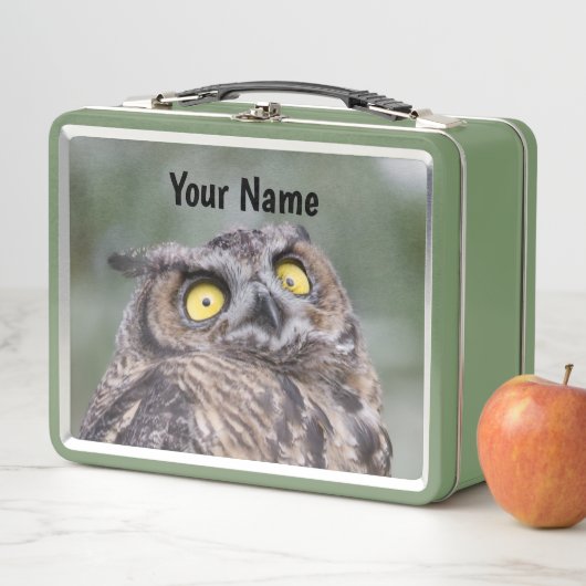 Personalized Cute Wide-Eyed Owl (In situ)