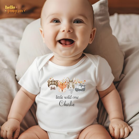 Personalized Cute Woodland Fall Romper