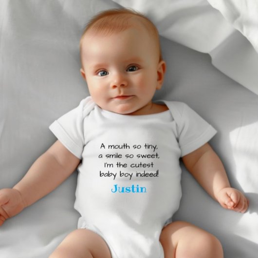 Personalized Cutest Baby Boy Outfit,  Romper