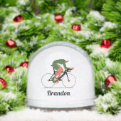 Personalized Cyclist Snow Globe Gift Sneeuwbol (Kerstmis)