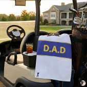 Personalized D.A.D Blue & Yellow Custom Father's D Golfhanddoek
