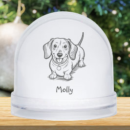Personalized Dachshund Dog Christmas Sneeuwbol