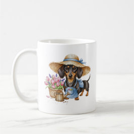 Personalized Dachshund Garden Mug | Cute Dog Garde Koffiemok