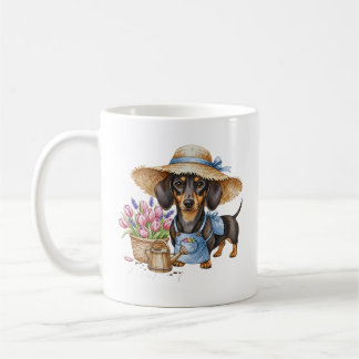 Personalized Dachshund Garden Mug | Cute Dog Garde Koffiemok