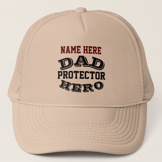 PERSONALIZED DAD BESCHERMER HERO TRUCKER HOED PET (Voorkant)