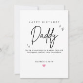 Personalized Dad Birthday Card Simple Minimalist Kaart (Voorkant)