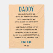 Personalized Dad Blanket | Custom Father’s Day Fleece Deken (Voorkant)