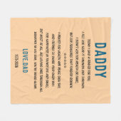 Personalized Dad Blanket | Custom Father’s Day Fleece Deken (Voorkant (Horizontaal))