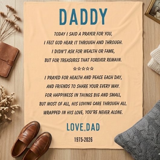 Personalized Dad Blanket | Custom Father’s Day Fleece Deken