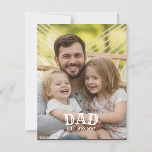 Personalized Dad EST Photo Card (Voorkant)