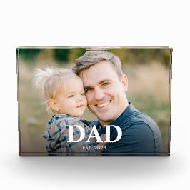 Personalized Dad Established Fathers Day Fotoblokken