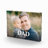 Personalized Dad Established Fathers Day Fotoblokken (Rechts)