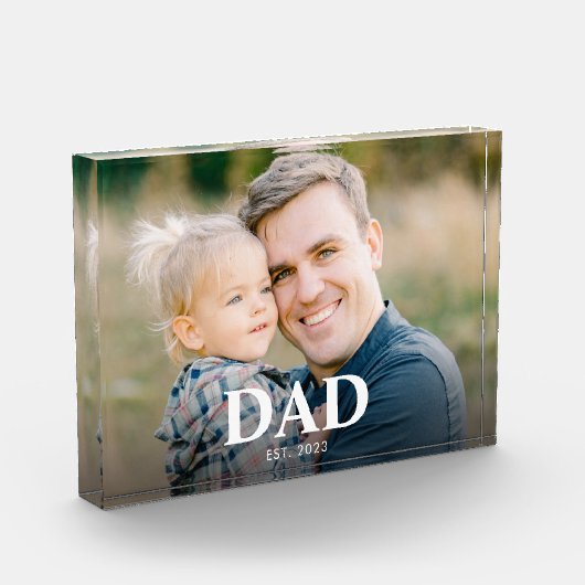 Personalized Dad Established Fathers Day Fotoblokken (Links)