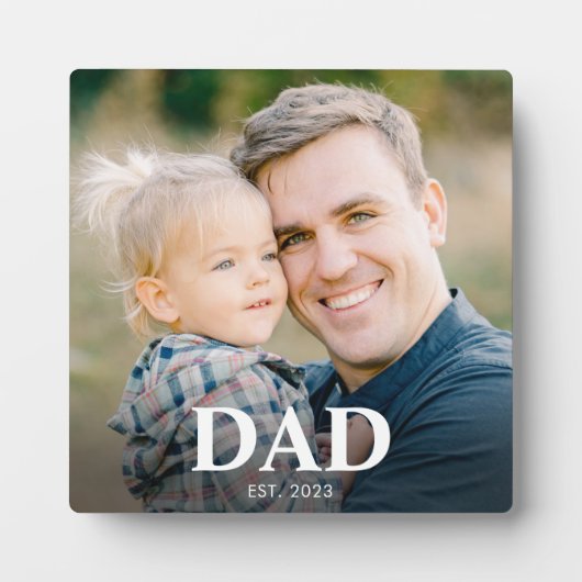 Personalized Dad Established Fathers Day Photo Fotoplaat (Voorkant)