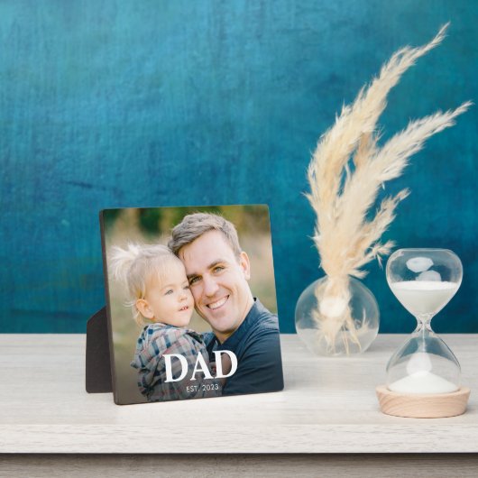 Personalized Dad Established Fathers Day Photo Fotoplaat (Insitu)